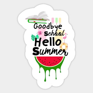 Good Bye School Hello Summer Sticker